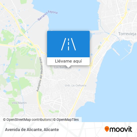 Mapa Avenida de Alicante