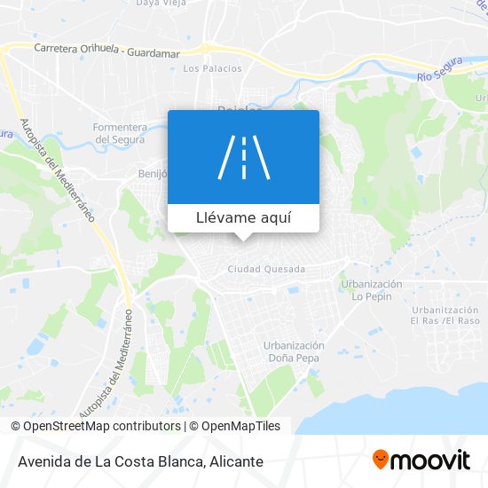 Mapa Avenida de La Costa Blanca