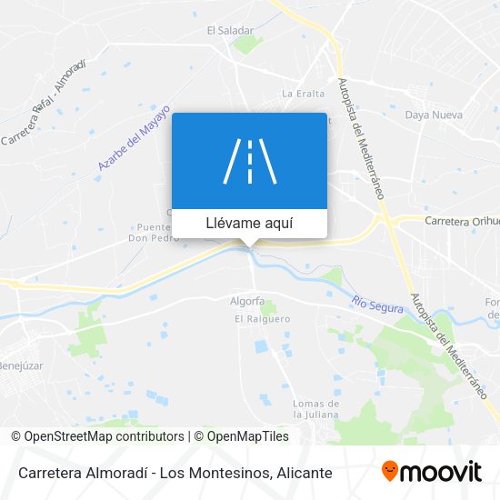 Mapa Carretera Almoradí - Los Montesinos
