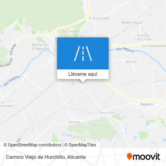 Mapa Camino Viejo de Hurchillo