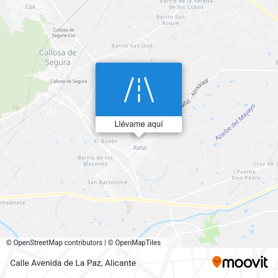 Mapa Calle Avenida de La Paz