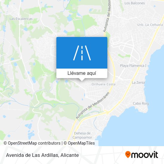 Mapa Avenida de Las Ardillas