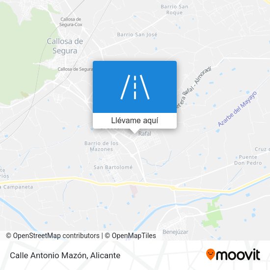 Mapa Calle Antonio Mazón