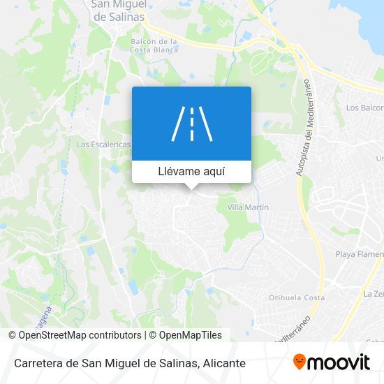 Mapa Carretera de San Miguel de Salinas