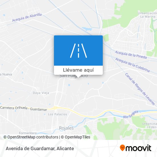 Mapa Avenida de Guardamar