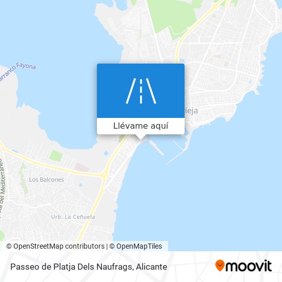 Mapa Passeo de Platja Dels Naufrags