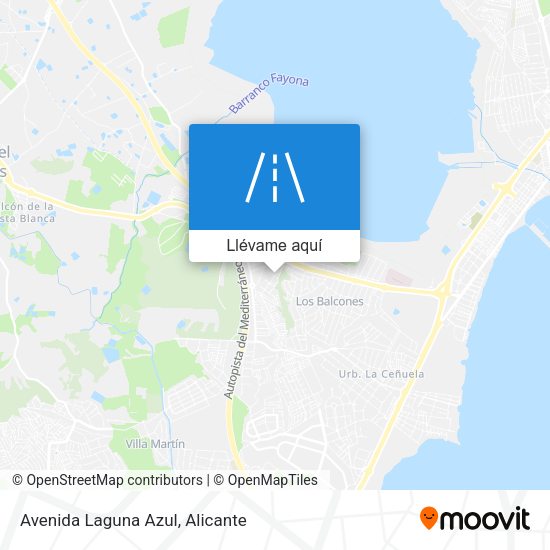Mapa Avenida Laguna Azul