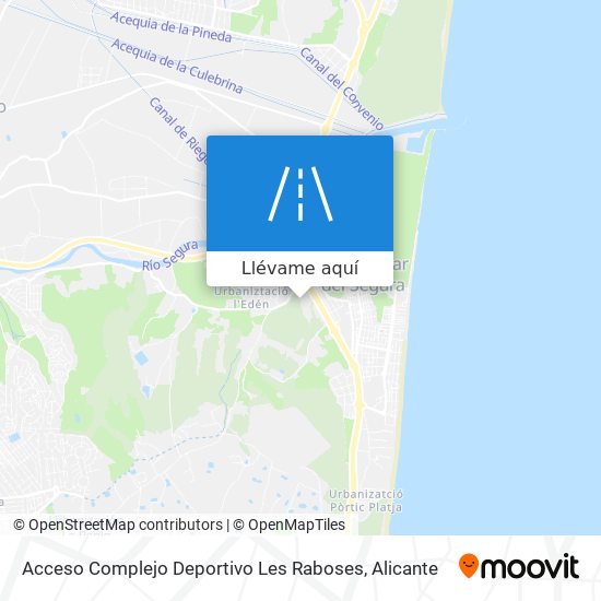 Mapa Acceso Complejo Deportivo Les Raboses