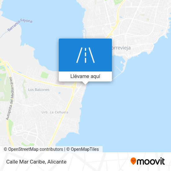 Mapa Calle Mar Caribe