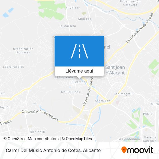 Mapa Carrer Del Músic Antonio de Cotes