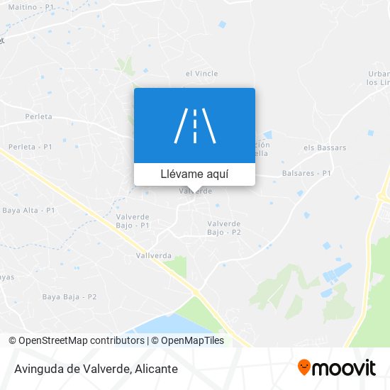 Mapa Avinguda de Valverde
