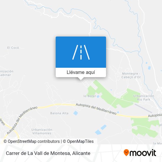 Mapa Carrer de La Vall de Montesa