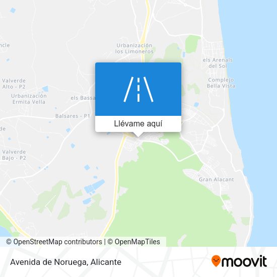 Mapa Avenida de Noruega