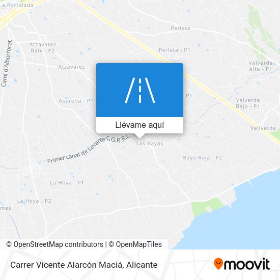 Mapa Carrer Vicente Alarcón Maciá