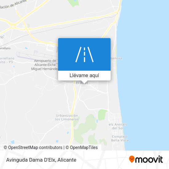 Mapa Avinguda Dama D'Elx