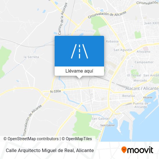 Mapa Calle Arquitecto Miguel de Real