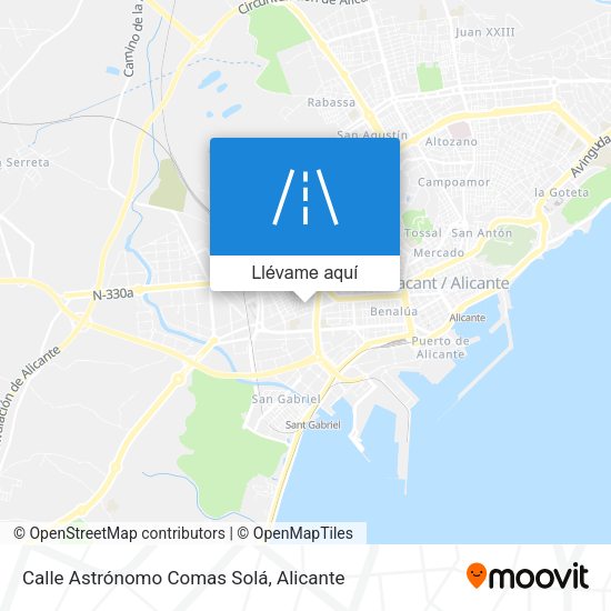 Mapa Calle Astrónomo Comas Solá