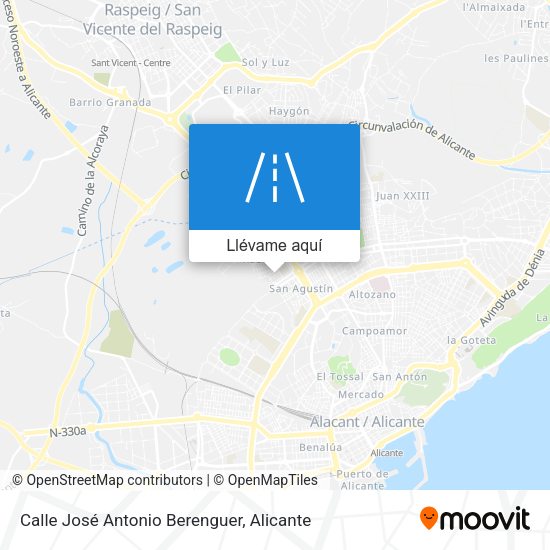 Mapa Calle José Antonio Berenguer