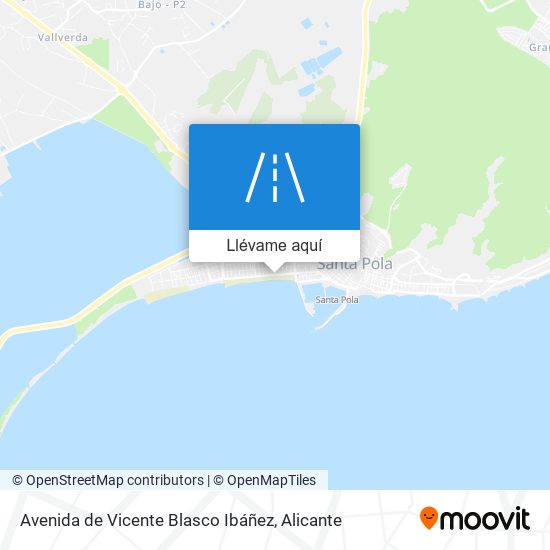 Mapa Avenida de Vicente Blasco Ibáñez