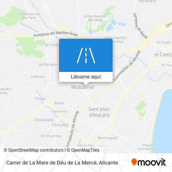 Mapa Carrer de La Mare de Déu de La Mercè
