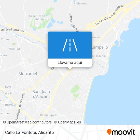 Mapa Calle La Fonteta