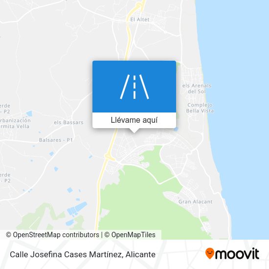 Mapa Calle Josefina Cases Martínez
