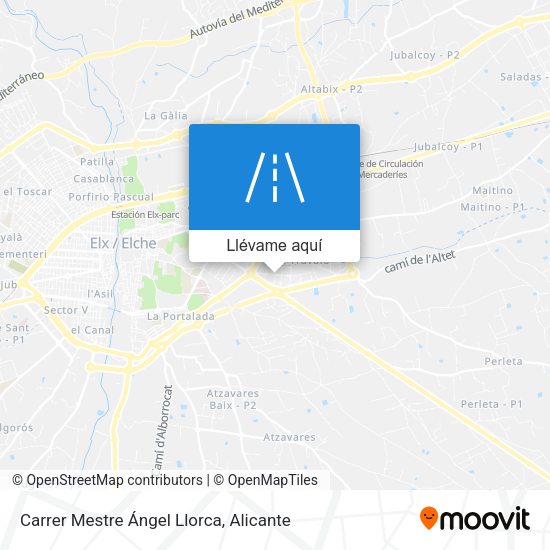 Mapa Carrer Mestre Ángel Llorca
