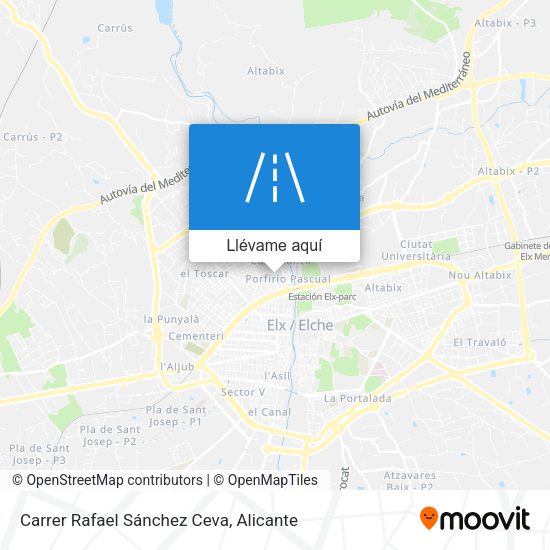 Mapa Carrer Rafael Sánchez Ceva
