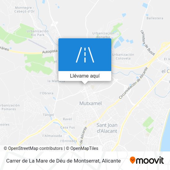 Mapa Carrer de La Mare de Déu de Montserrat