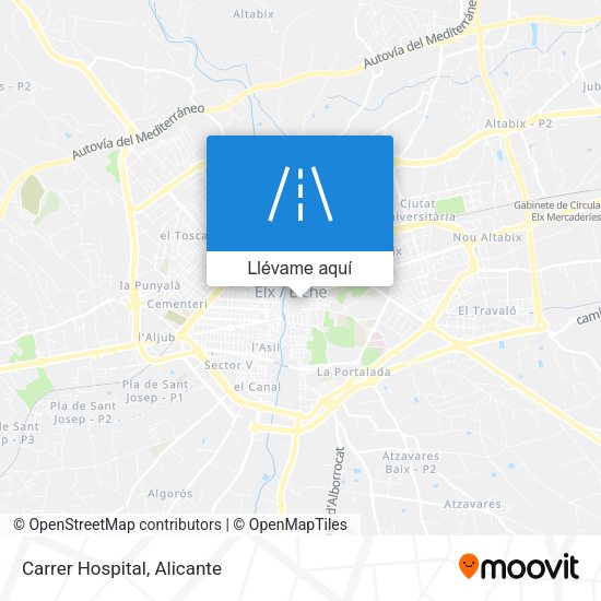 Mapa Carrer Hospital