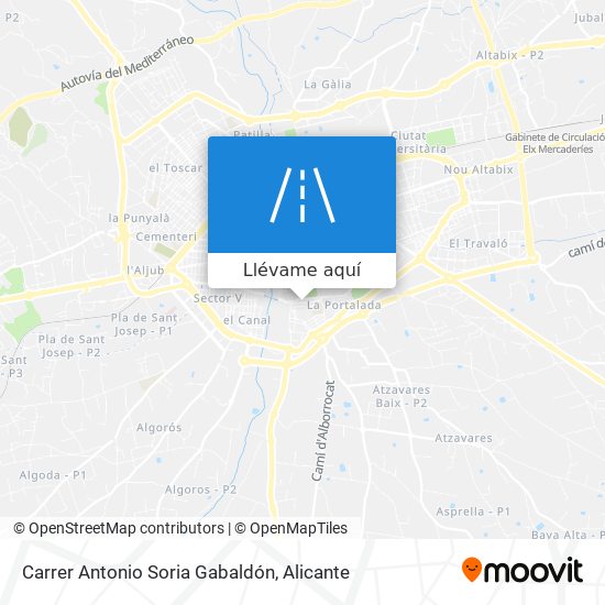 Mapa Carrer Antonio Soria Gabaldón