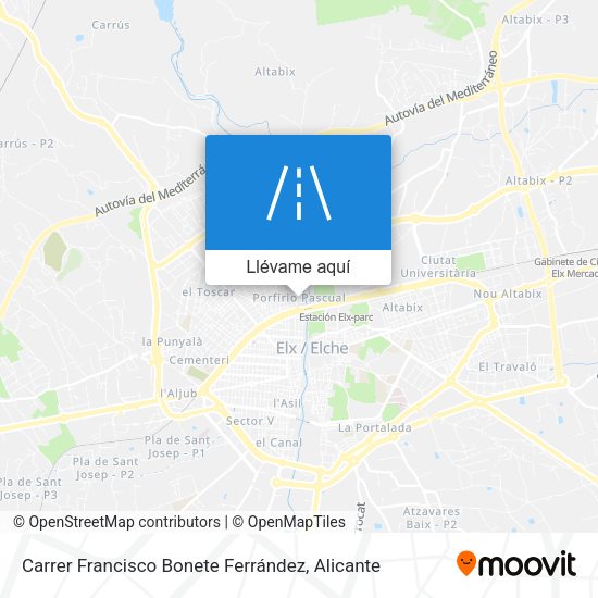 Mapa Carrer Francisco Bonete Ferrández