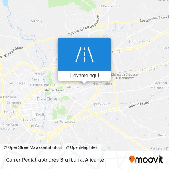 Mapa Carrer Pediatra Andrés Bru Ibarra