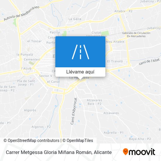 Mapa Carrer Metgessa Gloria Miñana Román