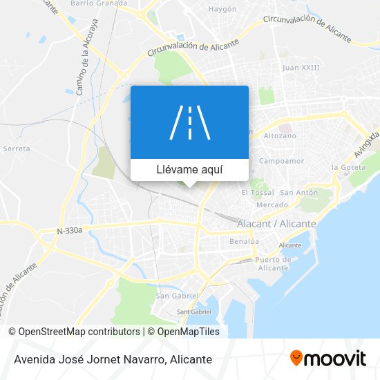 Mapa Avenida José Jornet Navarro