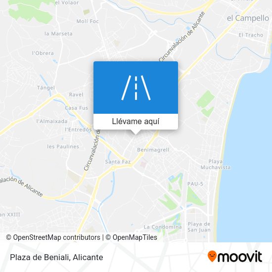 Mapa Plaza de Beniali