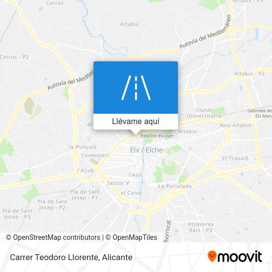 Mapa Carrer Teodoro Llorente