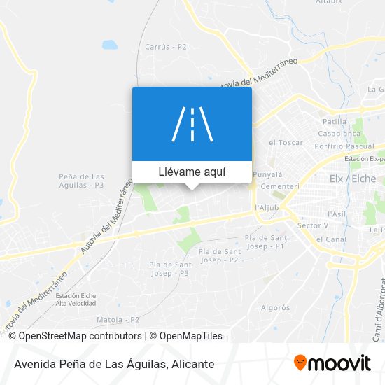 Mapa Avenida Peña de Las Águilas