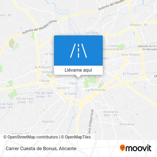 Mapa Carrer Cuesta de Bonus