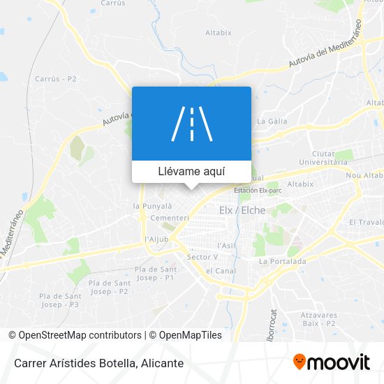 Mapa Carrer Arístides Botella