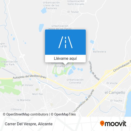 Mapa Carrer Del Vespre