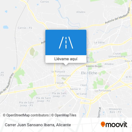 Mapa Carrer Juan Sansano Ibarra