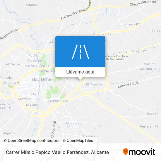 Mapa Carrer Músic Pepico Vaello Ferrández