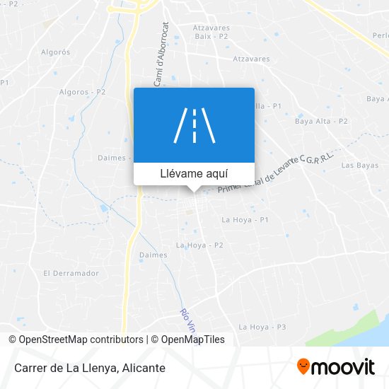Mapa Carrer de La Llenya
