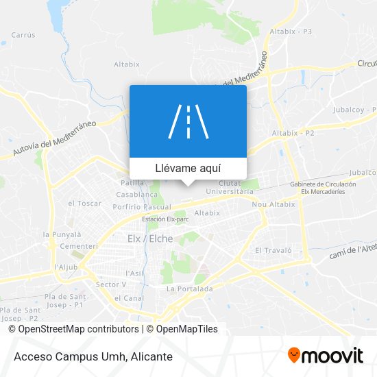 Mapa Acceso Campus Umh