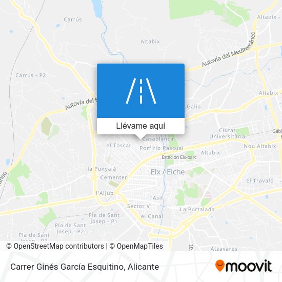 Mapa Carrer Ginés García Esquitino