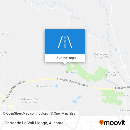 Mapa Carrer de La Vall Llonga