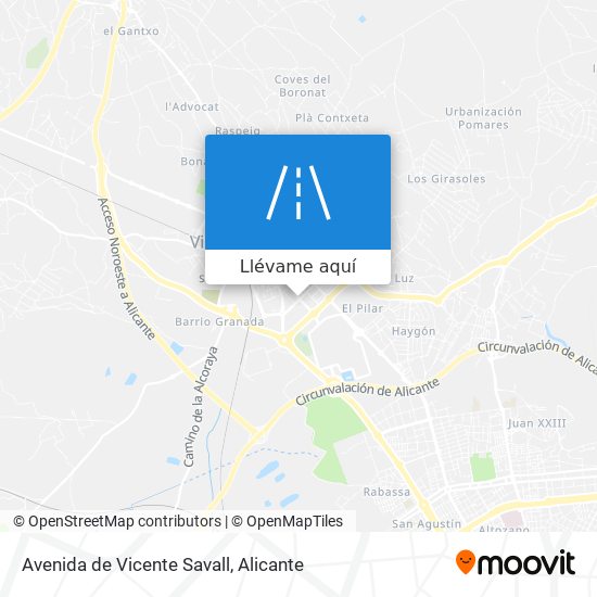 Mapa Avenida de Vicente Savall