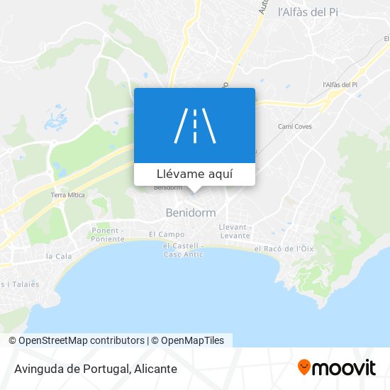 Mapa Avinguda de Portugal