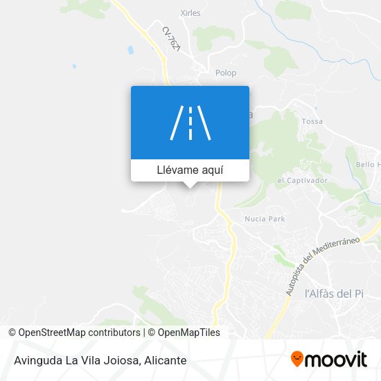 Mapa Avinguda La Vila Joiosa